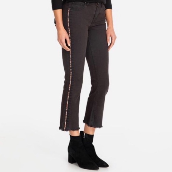 JOHNNY WAS - Baby Boot Embroidered Side Black Jean - Picture 2 of 8